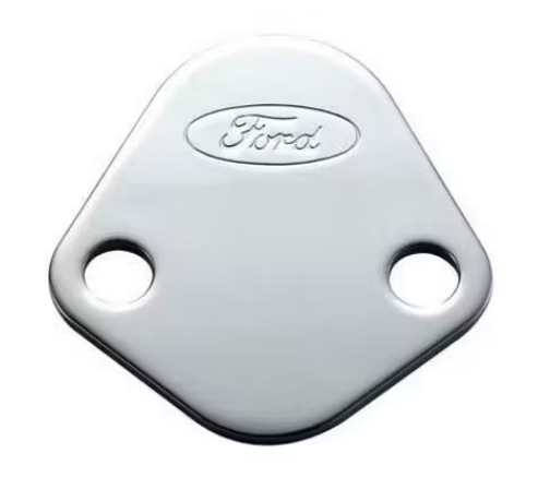 289-351W Fuel Pump Block Off Plate Chrome.